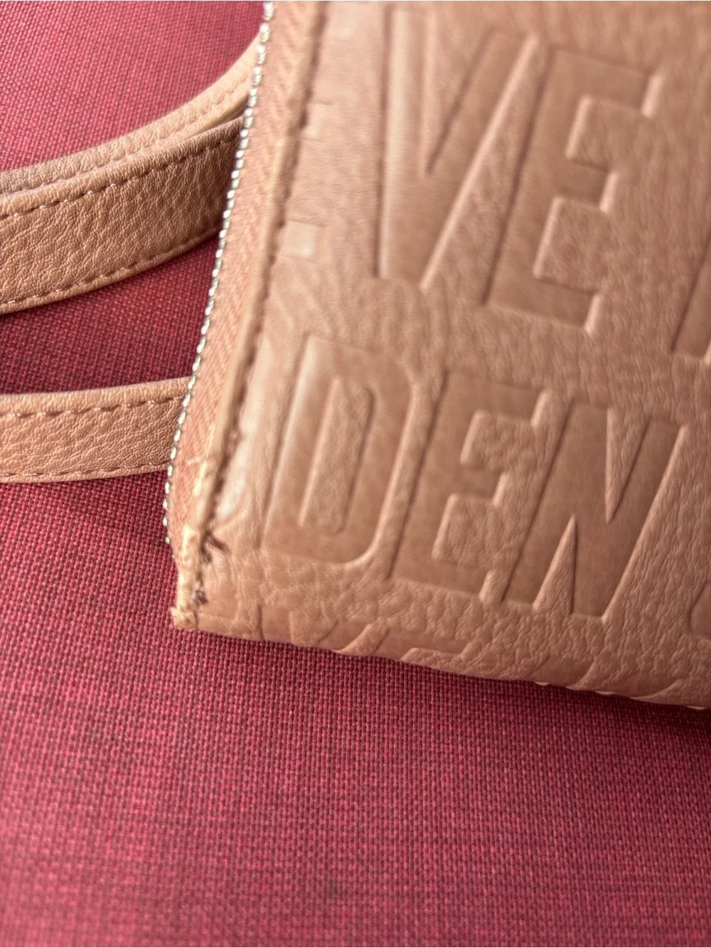 Steve Madden Dusty Pink Embossed Logo Backpack and Wallet Set
